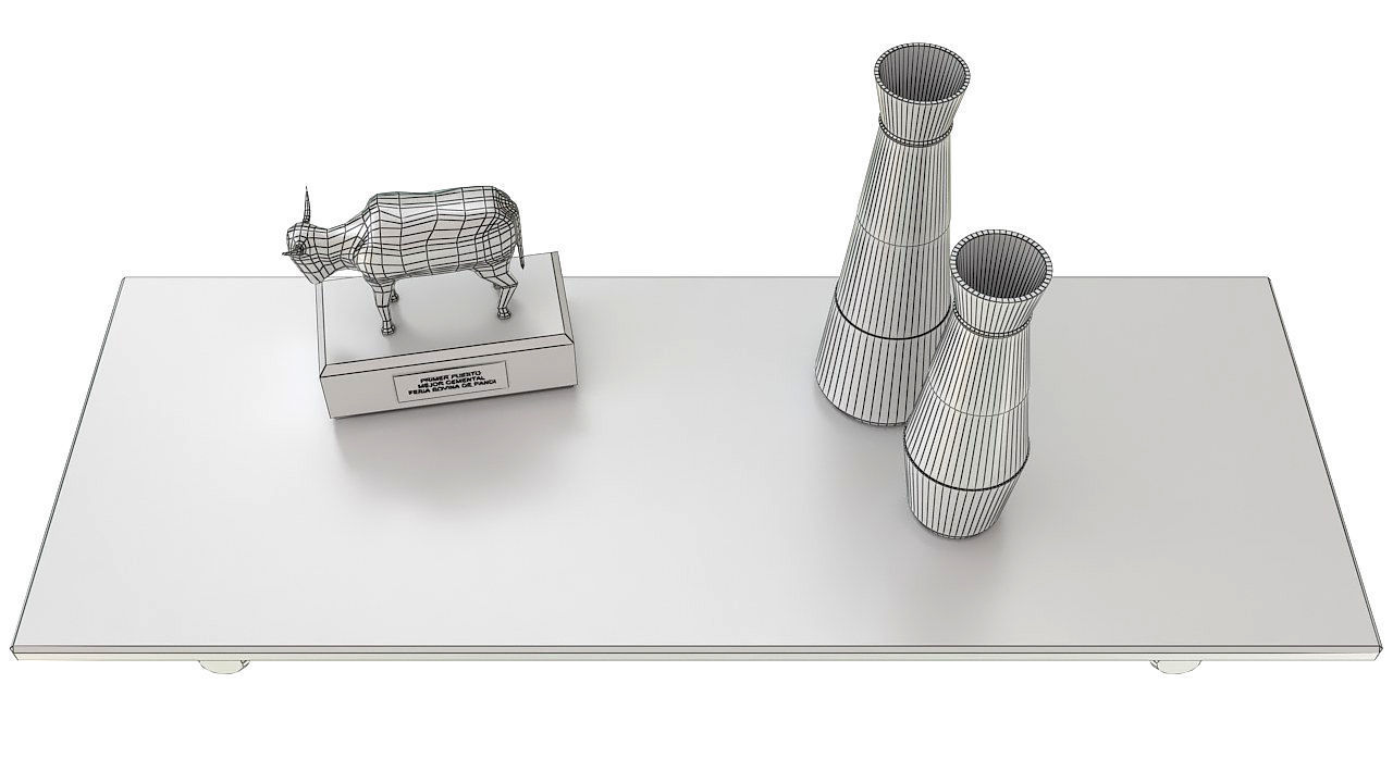 Floating rectangle glass shelf 3D model_10