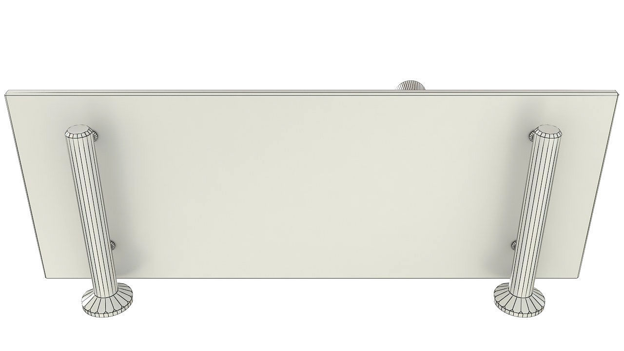 Floating rectangle glass shelf 3D model_12