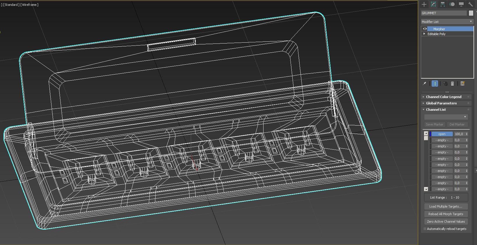 Floating rectangle glass shelf 3D model_26
