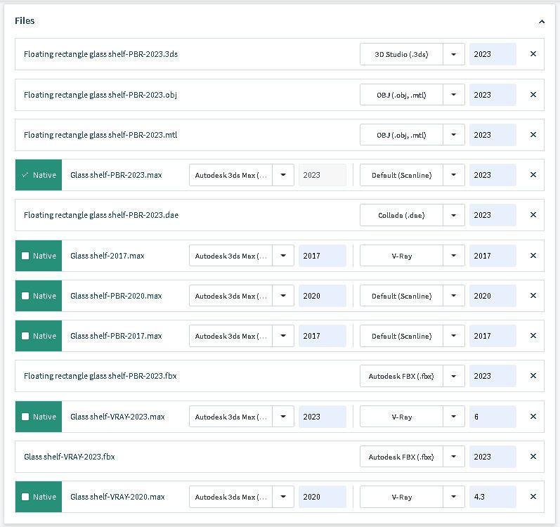 Floating rectangle glass shelf 3D model_27