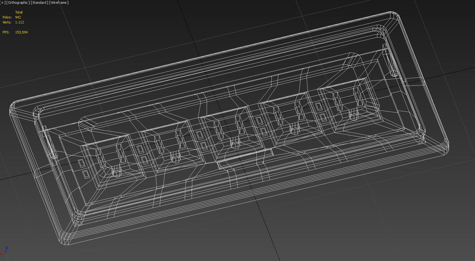 Floating rectangle glass shelf 3D model_23