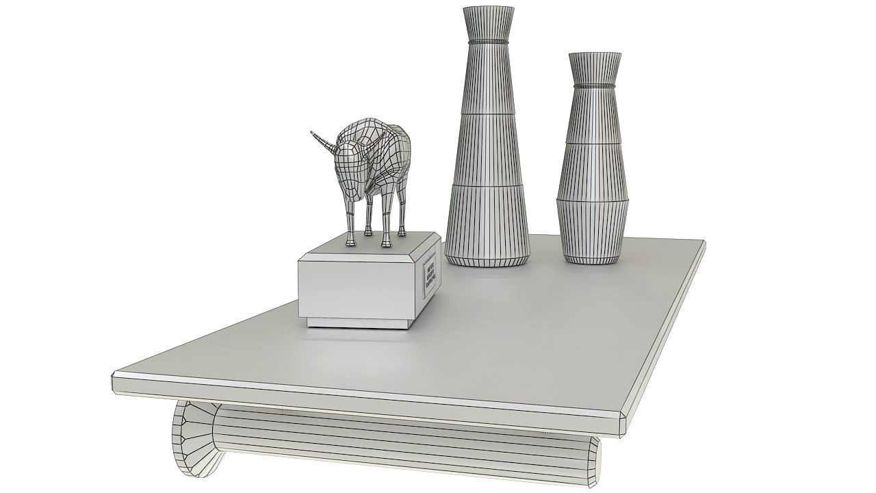 Floating rectangle glass shelf 3D model_9