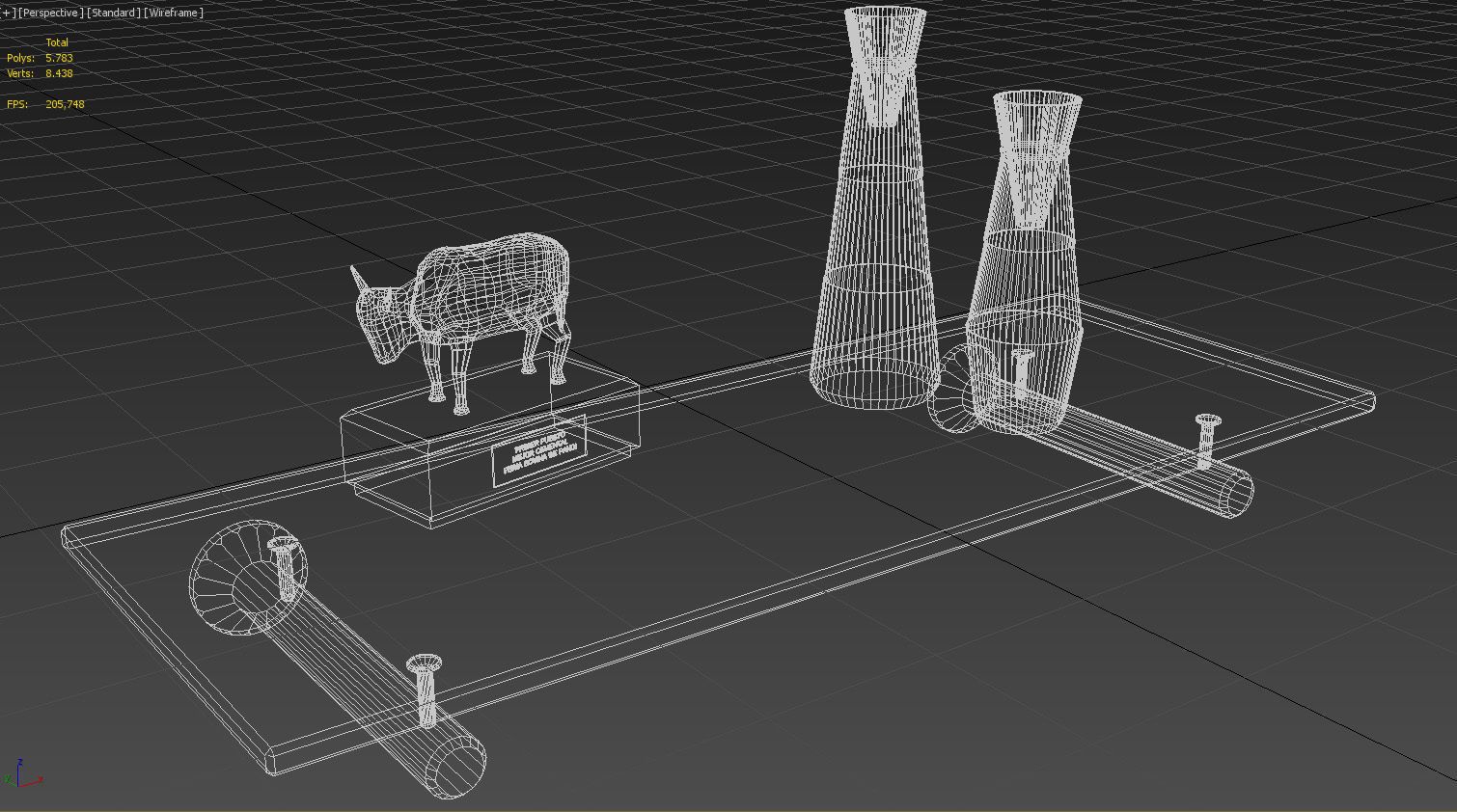 Floating rectangle glass shelf 3D model_15