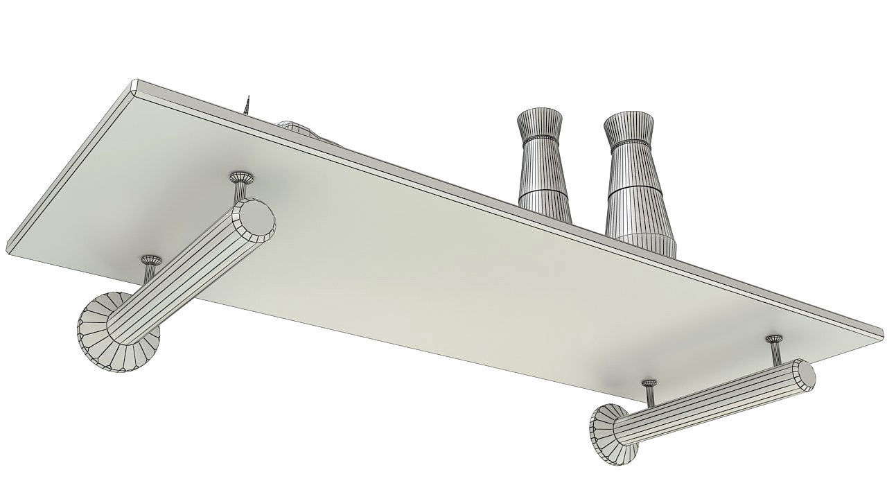 Floating rectangle glass shelf 3D model_11