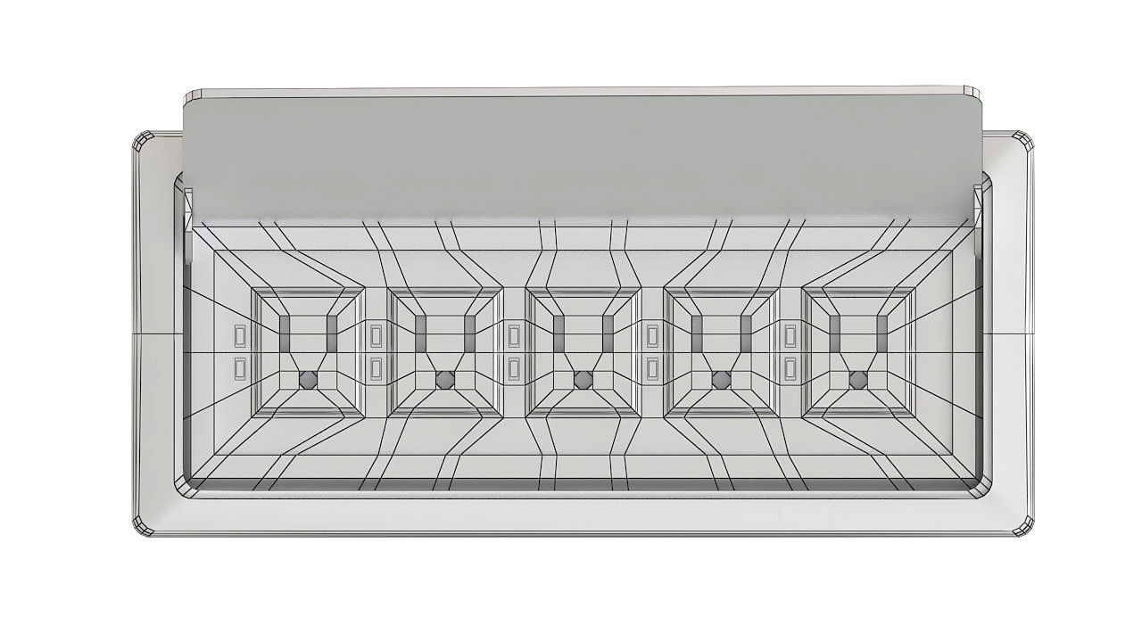 Table cable outlet socket grommet 3D model_16