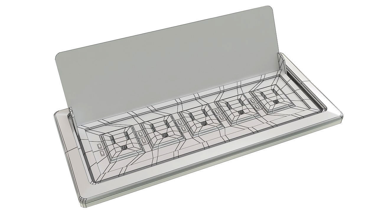 Table cable outlet socket grommet 3D model_14