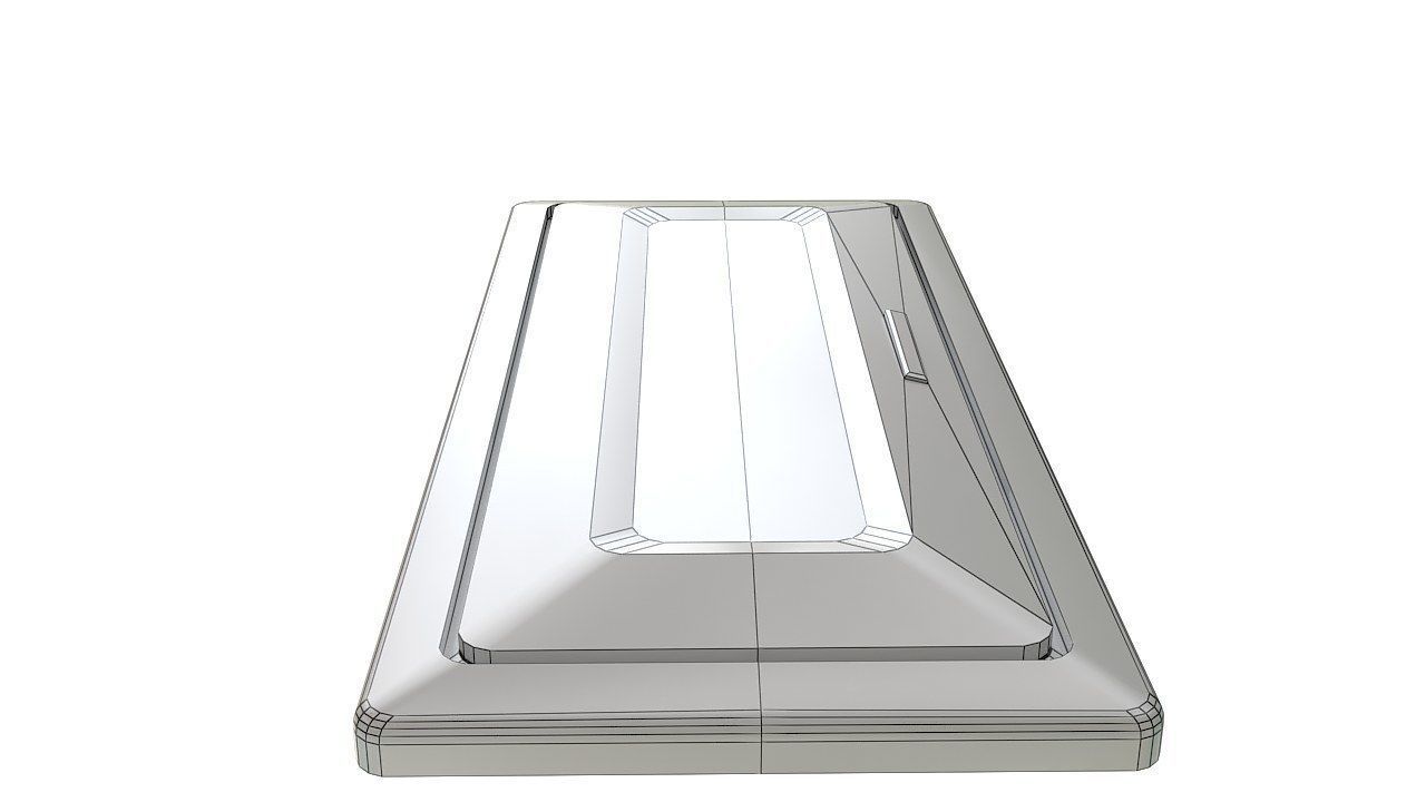 Table cable outlet socket grommet 3D model_11