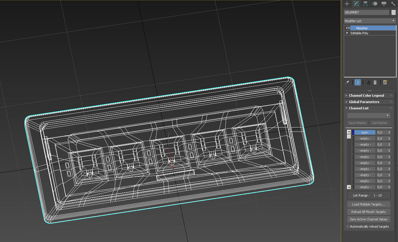 Table cable outlet socket grommet 3D model_18