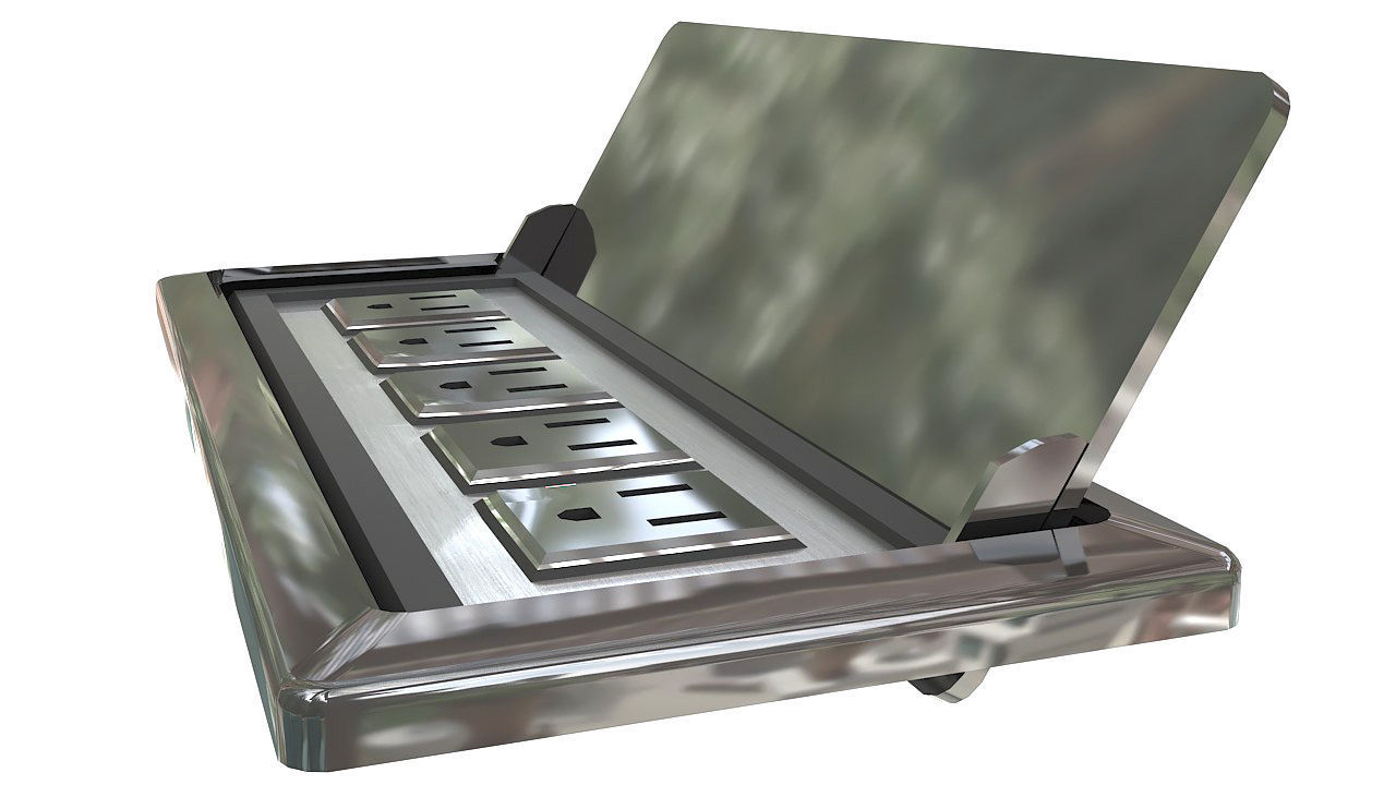 Table cable outlet socket grommet 3D model_6