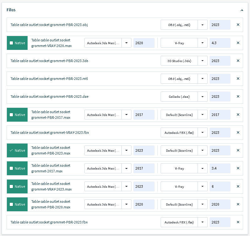 Table cable outlet socket grommet 3D model_21