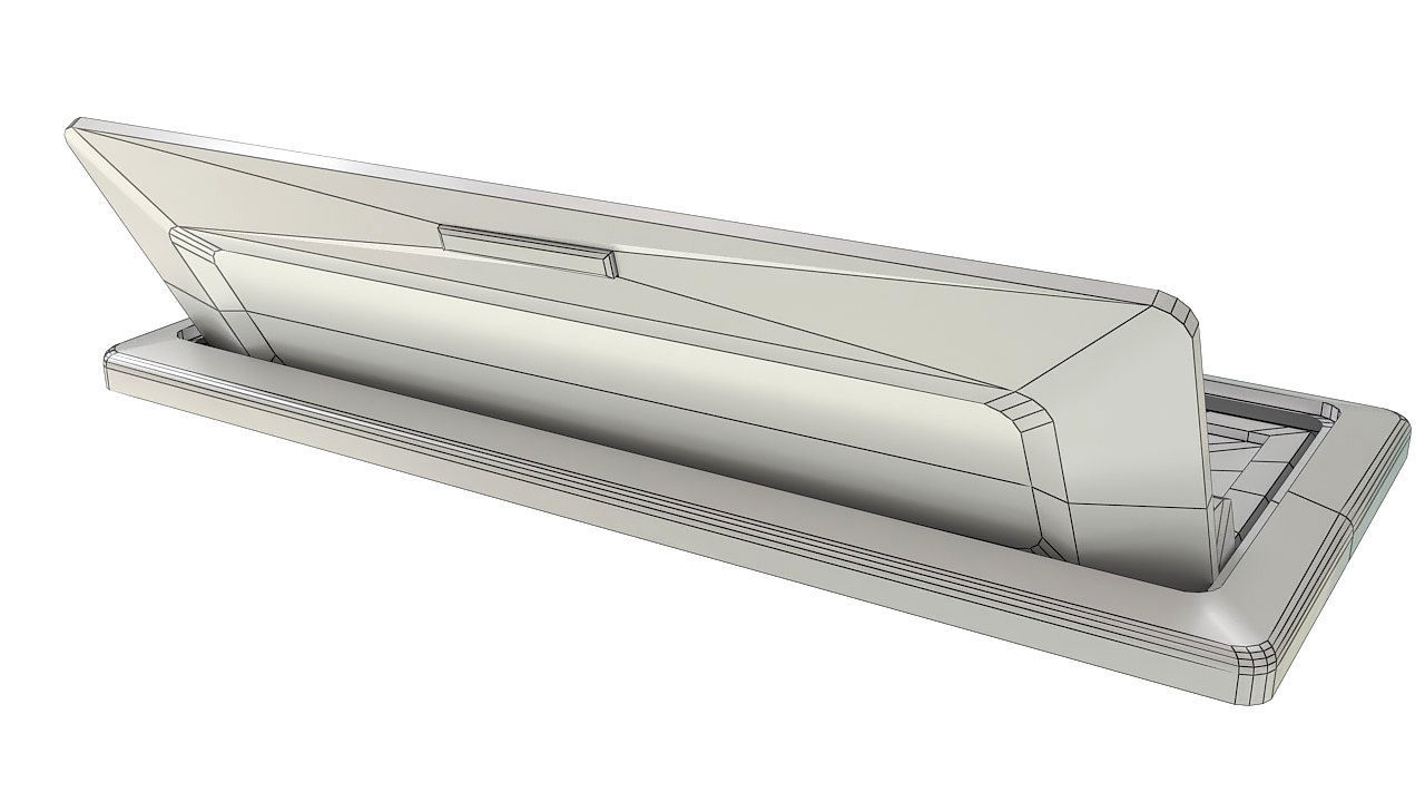 Table cable outlet socket grommet 3D model_10