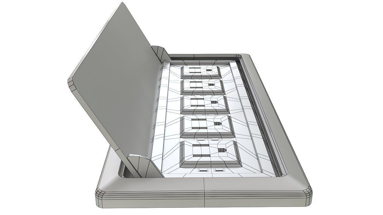 Table cable outlet socket grommet 3D model_12