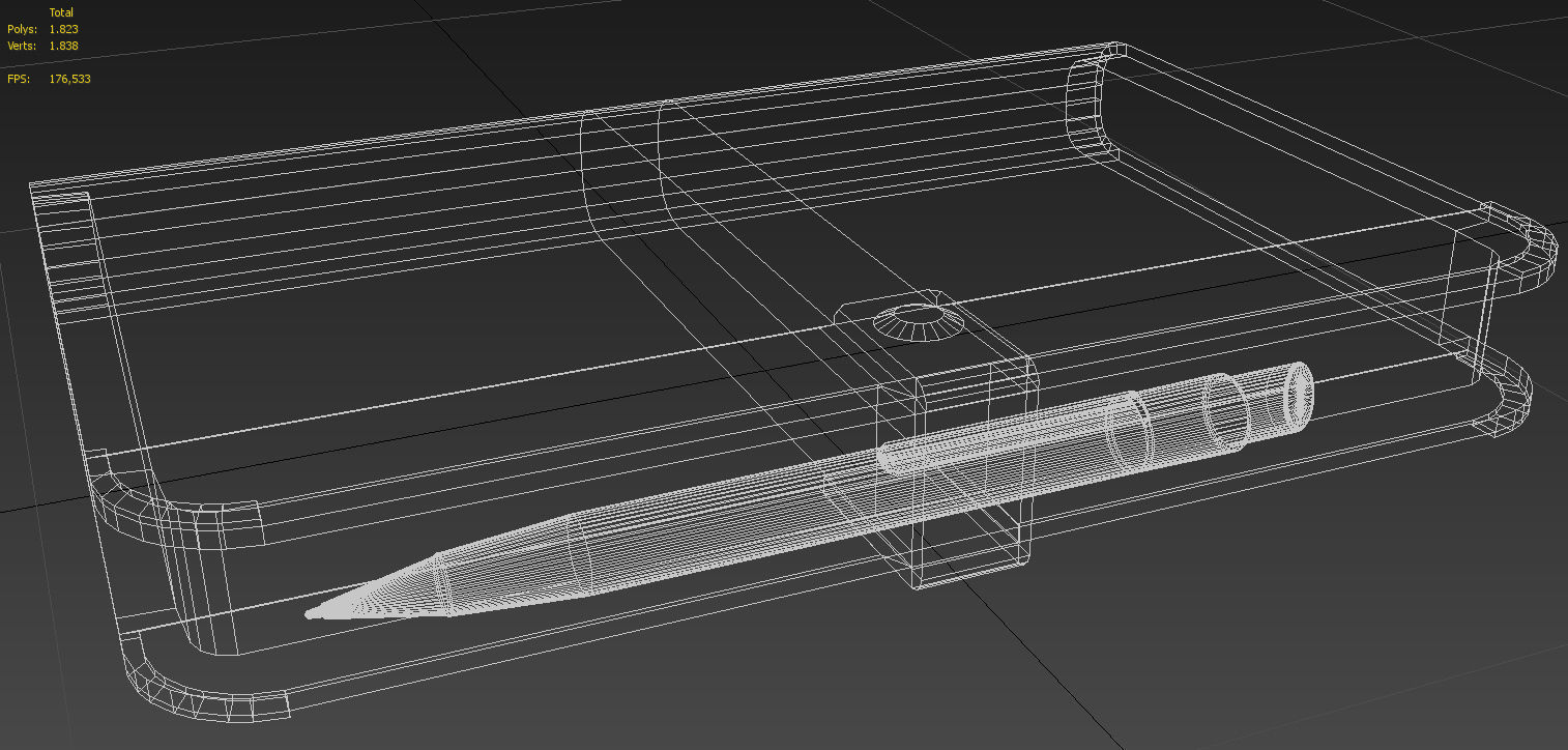 Leather journal notebook diary 3D model_16