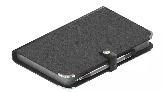 Leather journal notebook diary 3D model