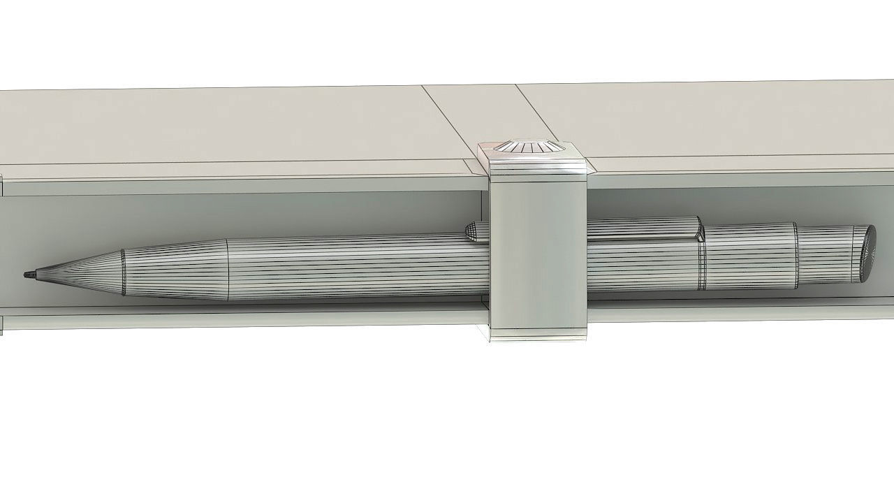 Leather journal notebook diary 3D model_7