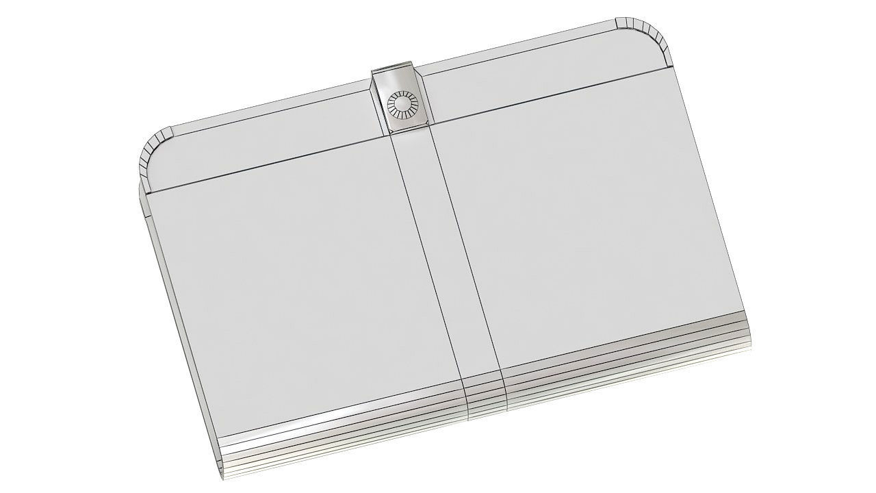 Leather journal notebook diary 3D model_11