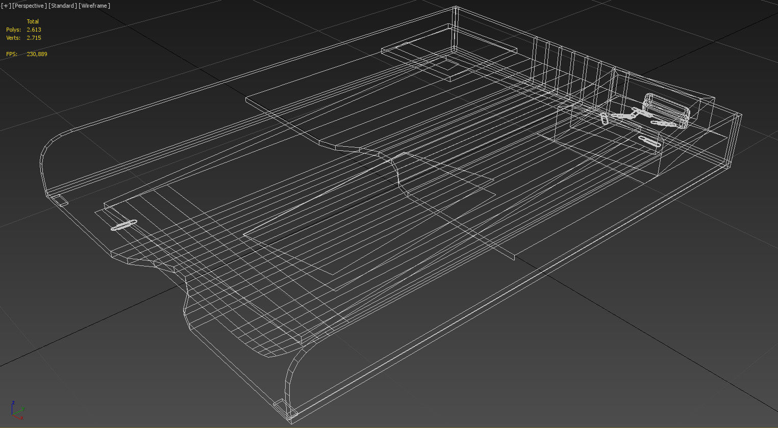 Plastic paper tray organizer 3D model_18