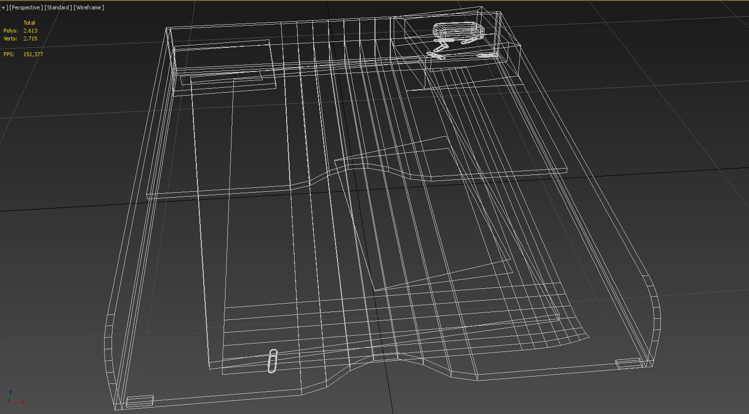 Plastic paper tray organizer 3D model_17