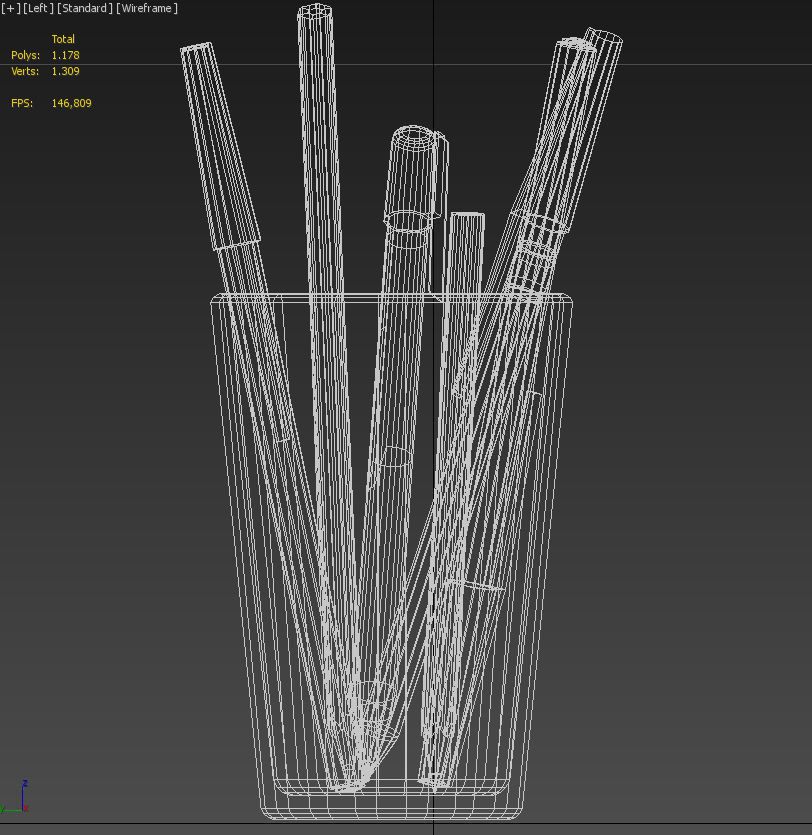 Pencil pen microtip and marker 3D model_20