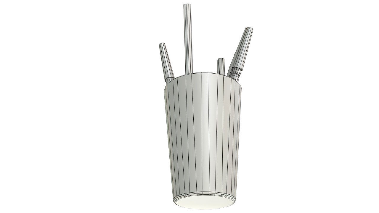 Pencil pen microtip and marker 3D model_9