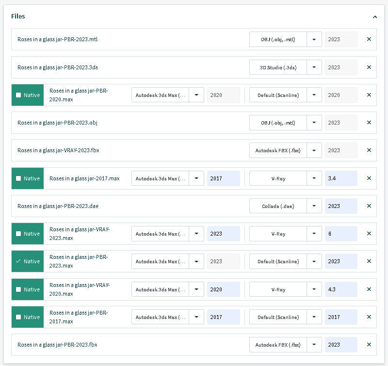 Roses in glass jar 3D model_17