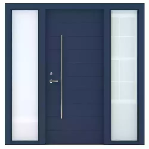 Door-101 modern front door with glass panels 3D model