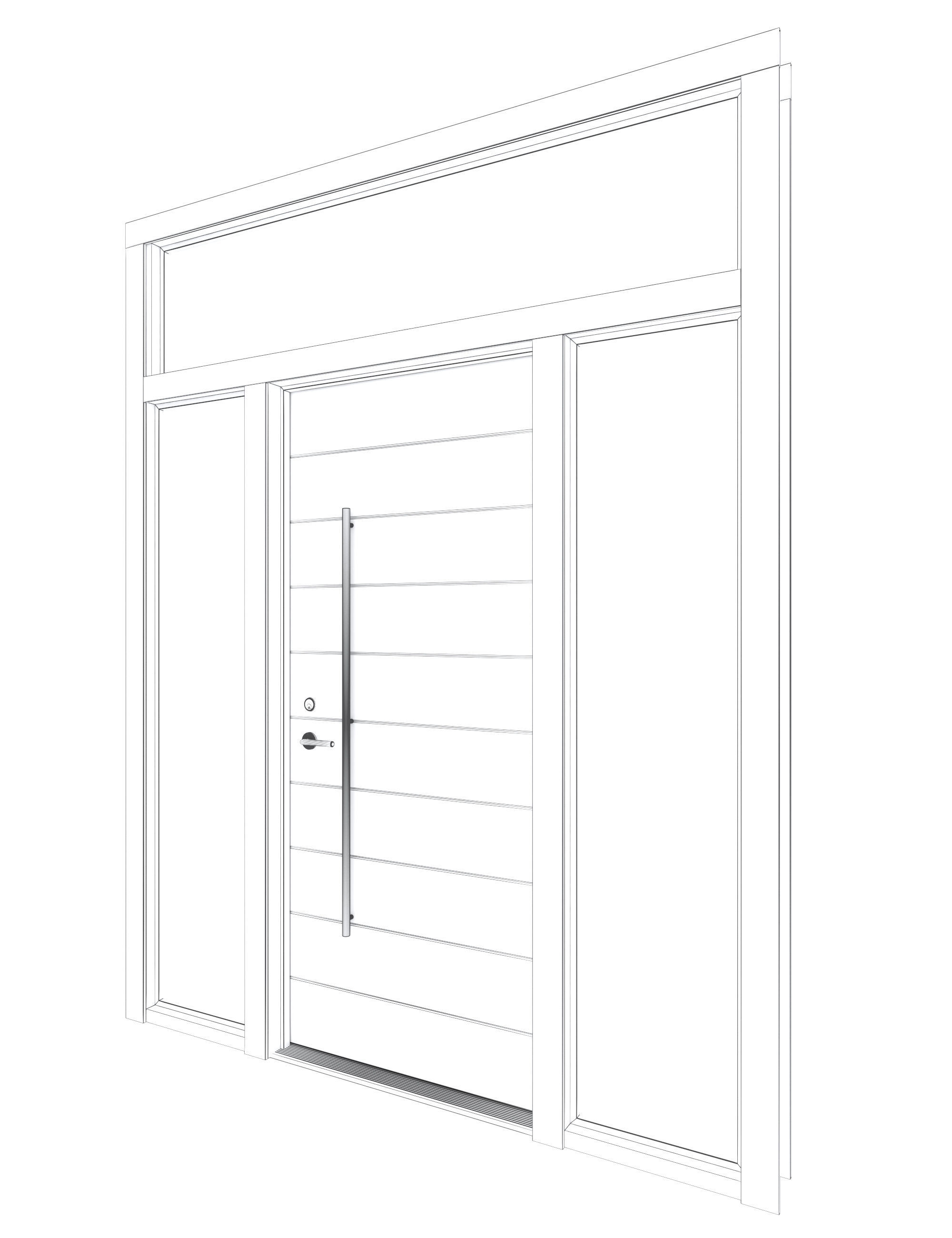 Door-102 modern front door 3D model_6