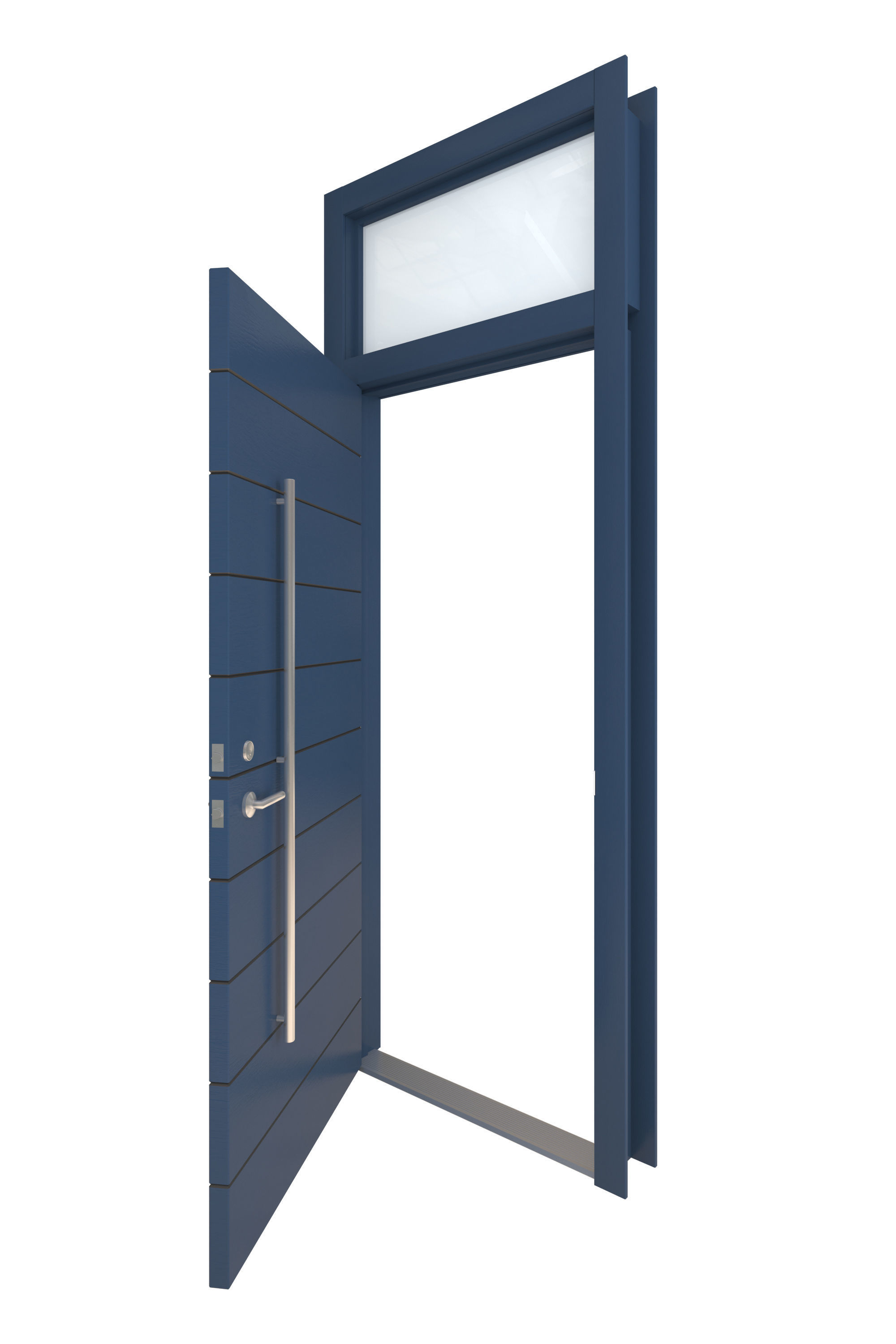 Door-103 modern front door in navy 3D model_5