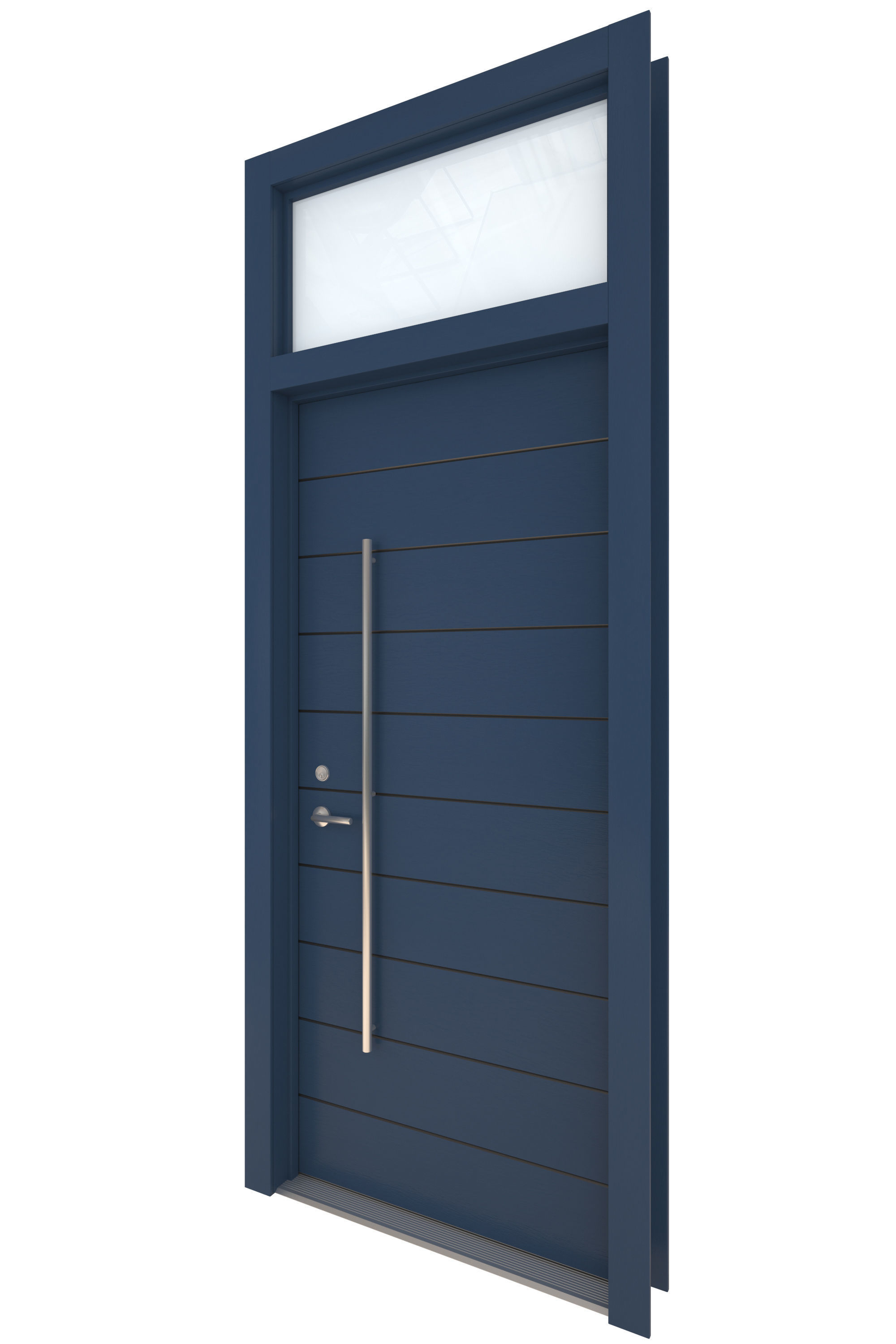 Door-103 modern front door in navy 3D model_2