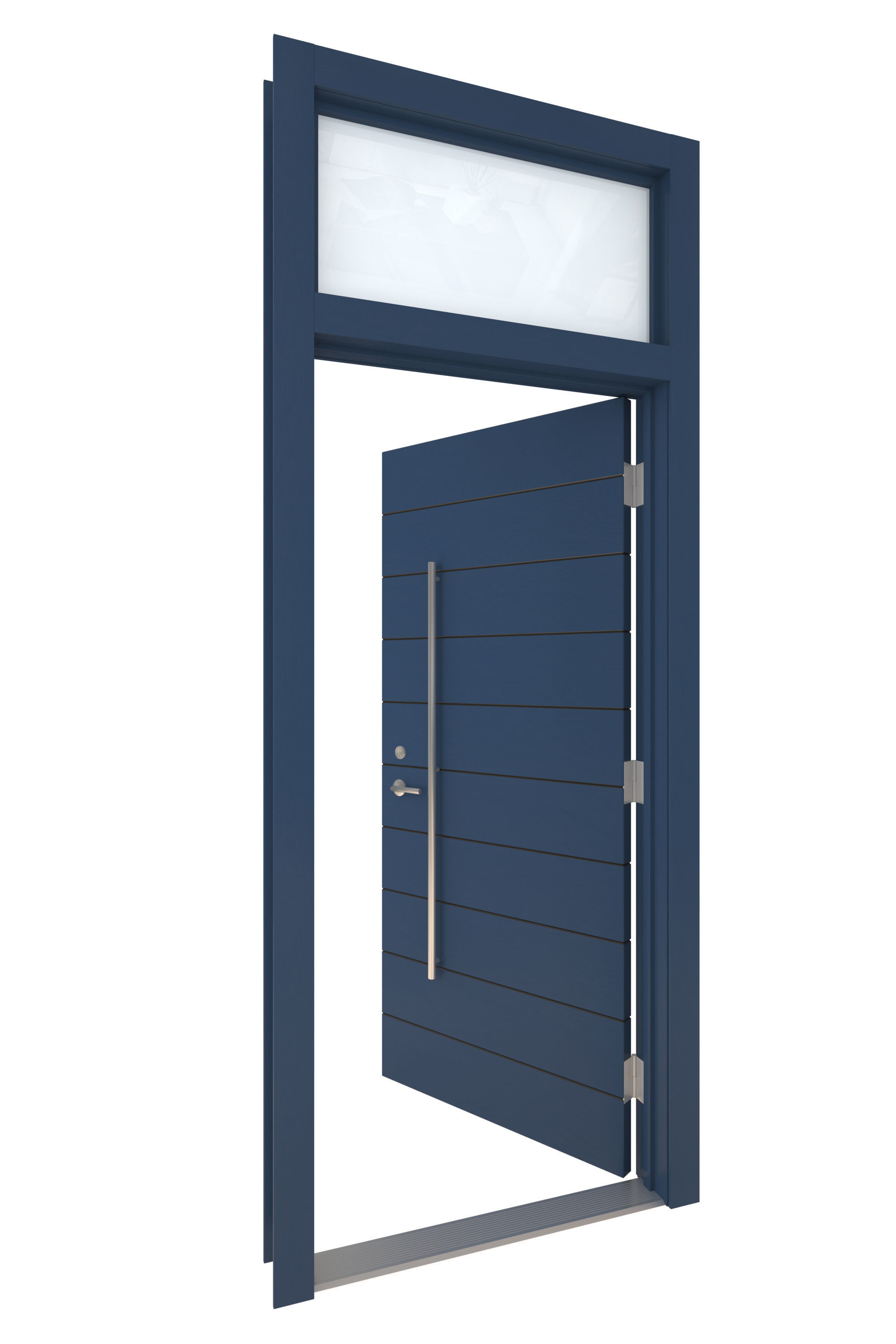 Door-103 modern front door in navy 3D model_4