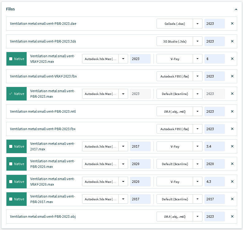 Ventilation metal small vent 3D model_14