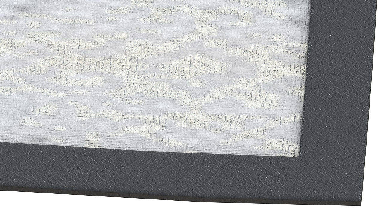 Blue area rug carpet 3D model_10