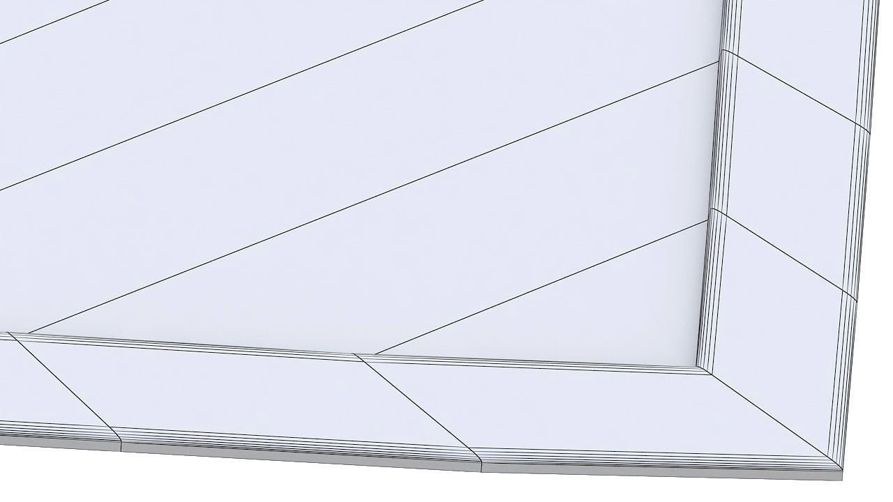 Blue area rug carpet 3D model_9