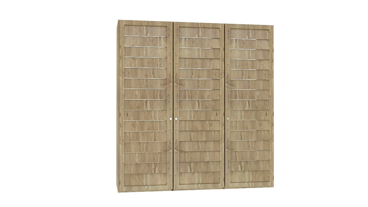 Wooden tropical closet armoire 3D model_6