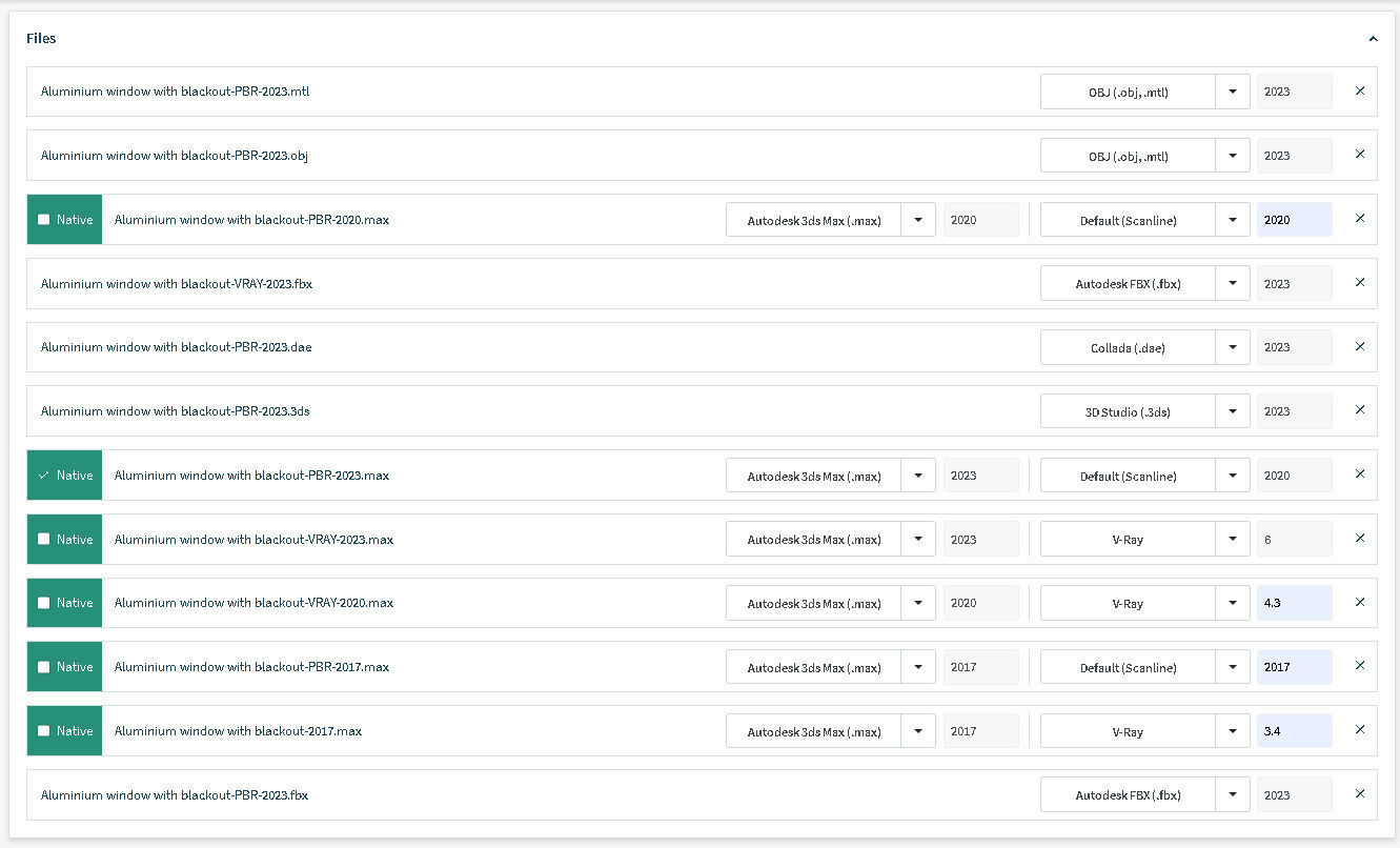 Aluminum window with blackout 3D model_17