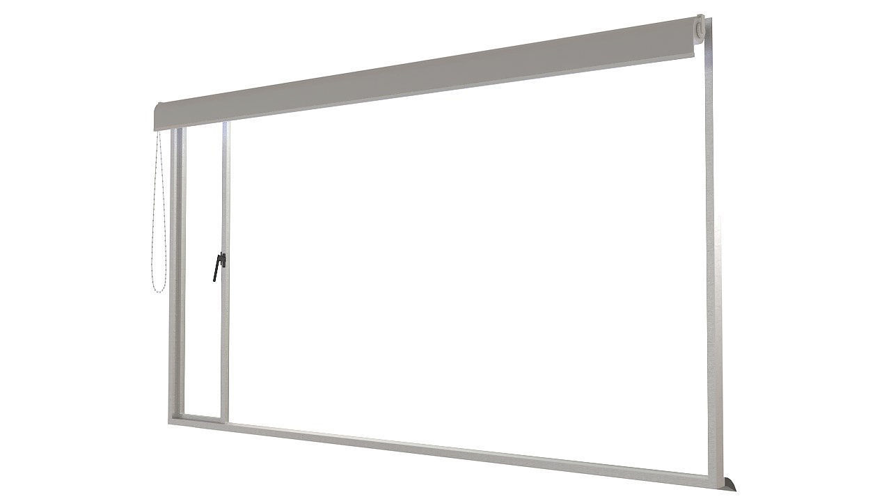 Aluminum window with blackout 3D model_3