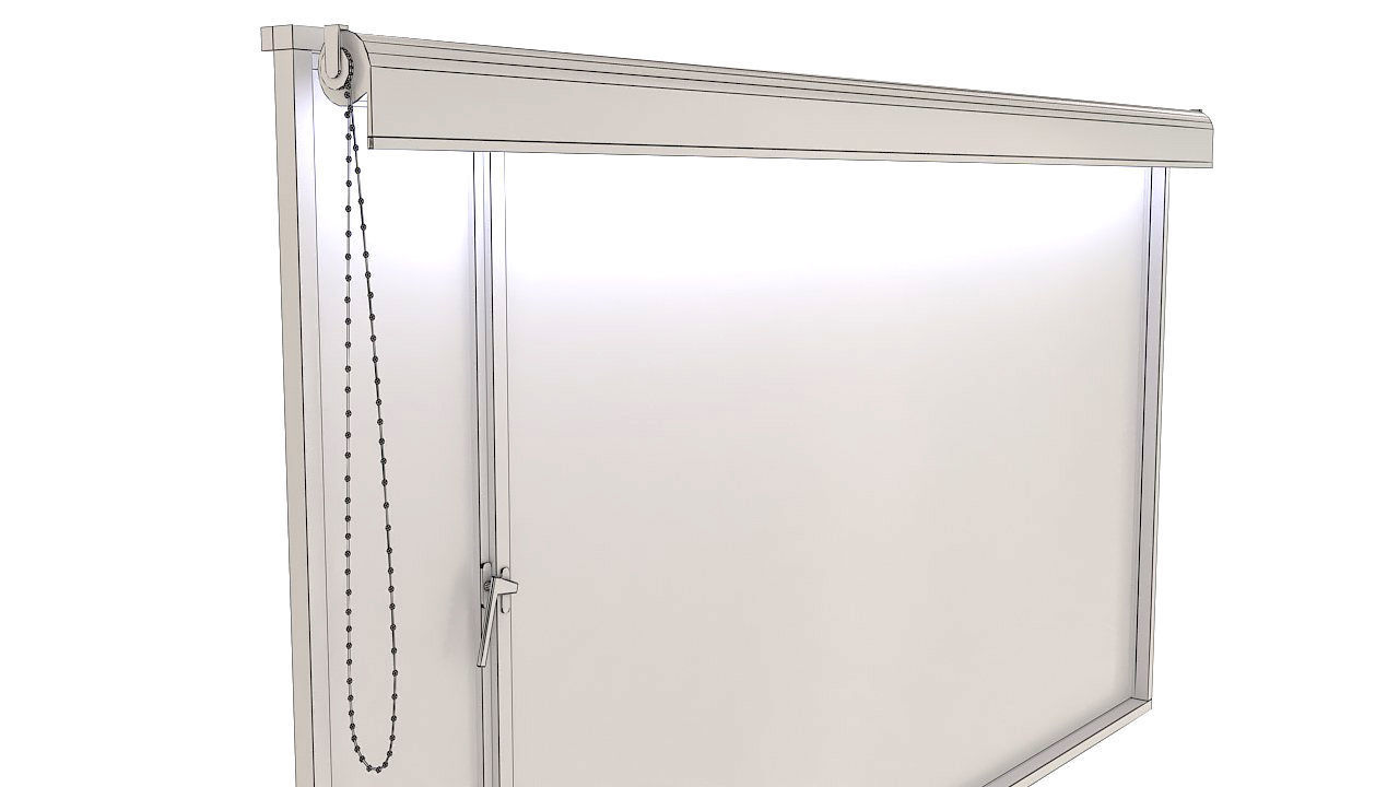 Aluminum window with blackout 3D model_11