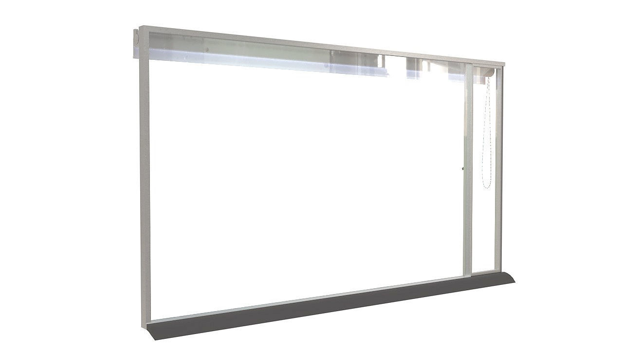 Aluminum window with blackout 3D model_4