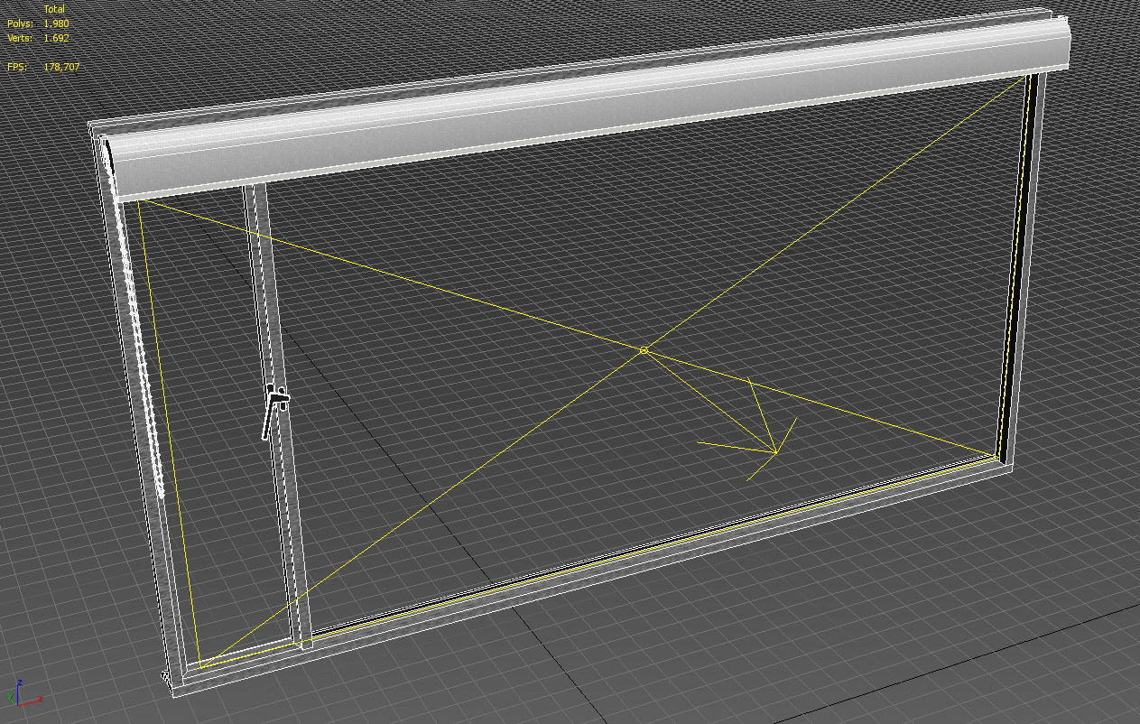 Aluminum window with blackout 3D model_13