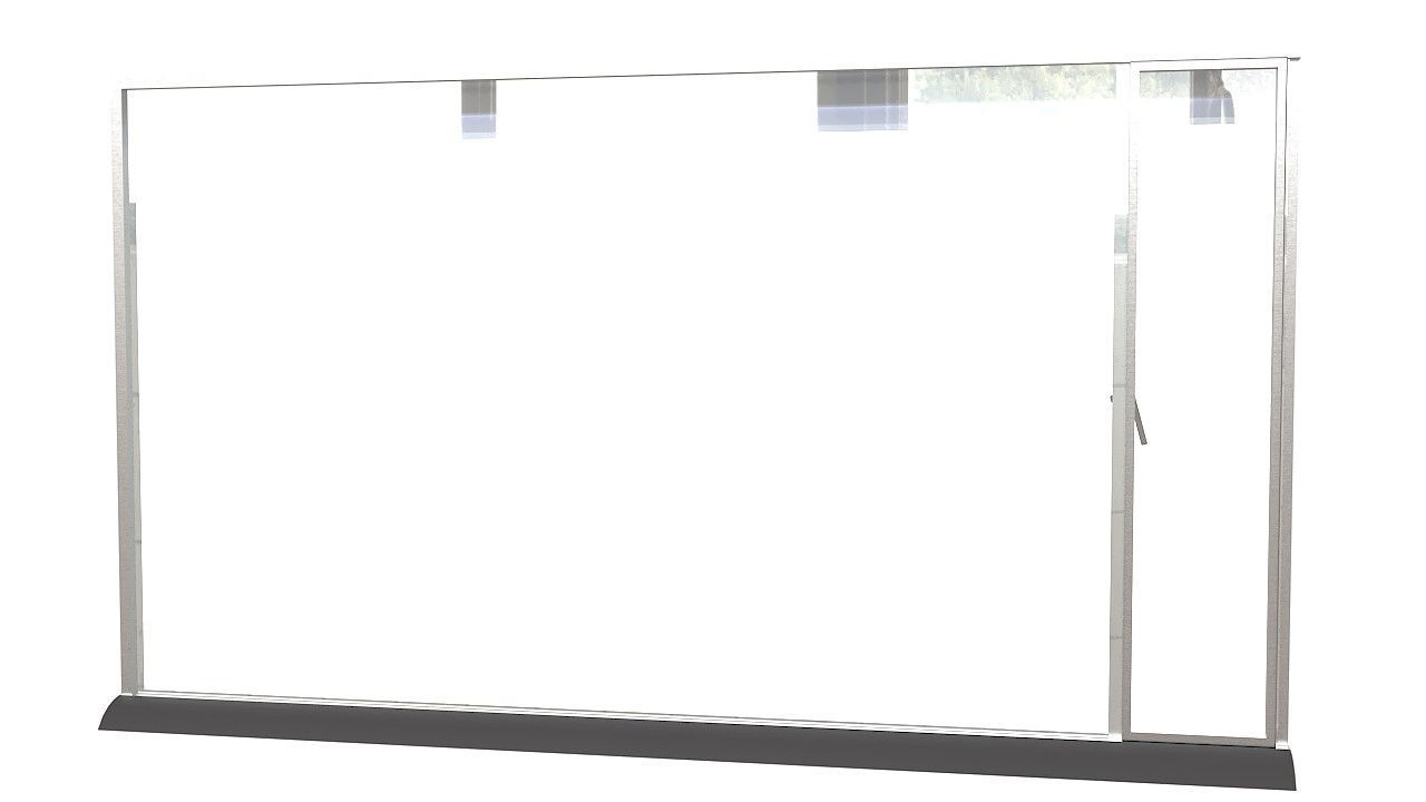 Aluminum window with blackout 3D model_5
