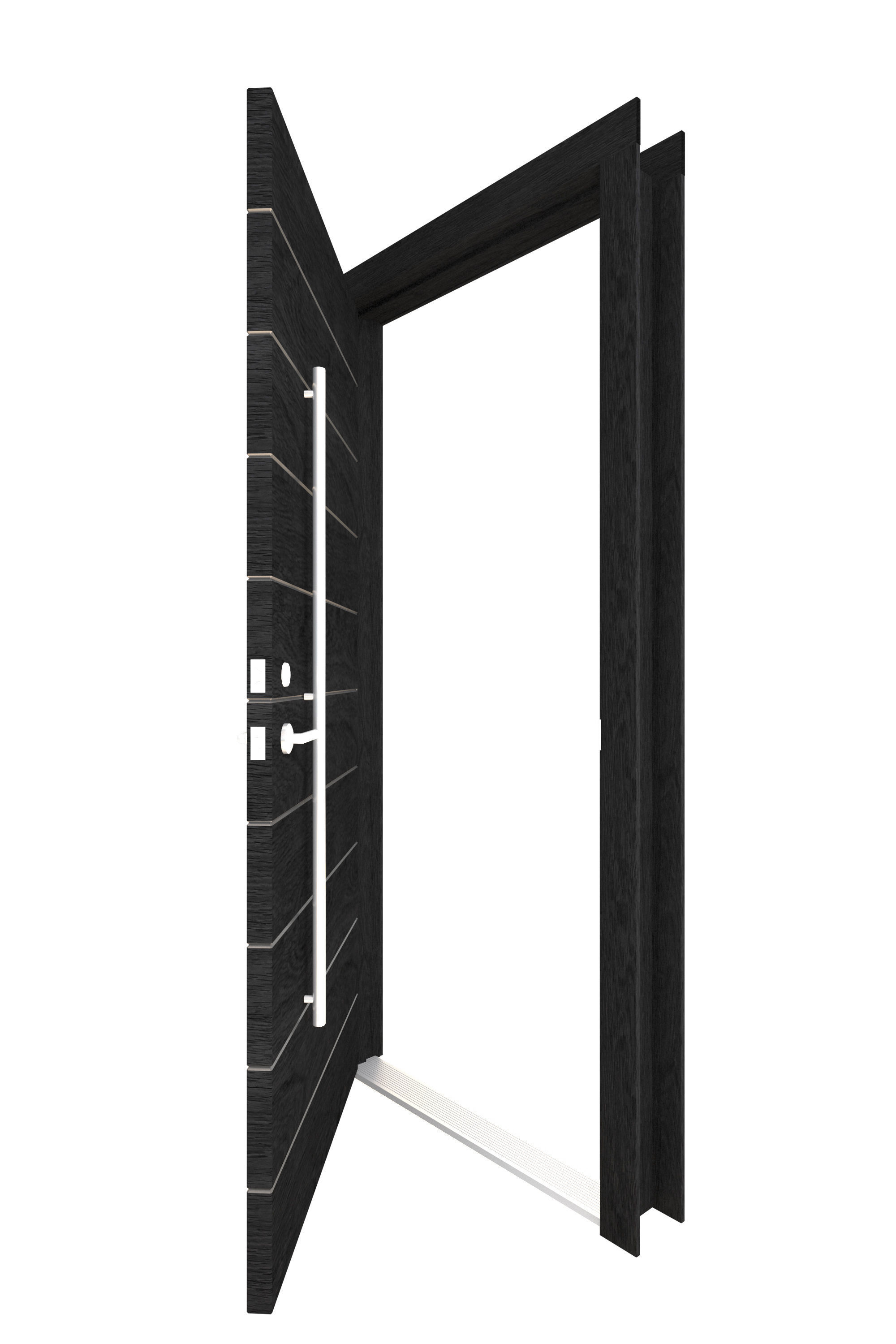 Door Collection-001 Black 3D model_6