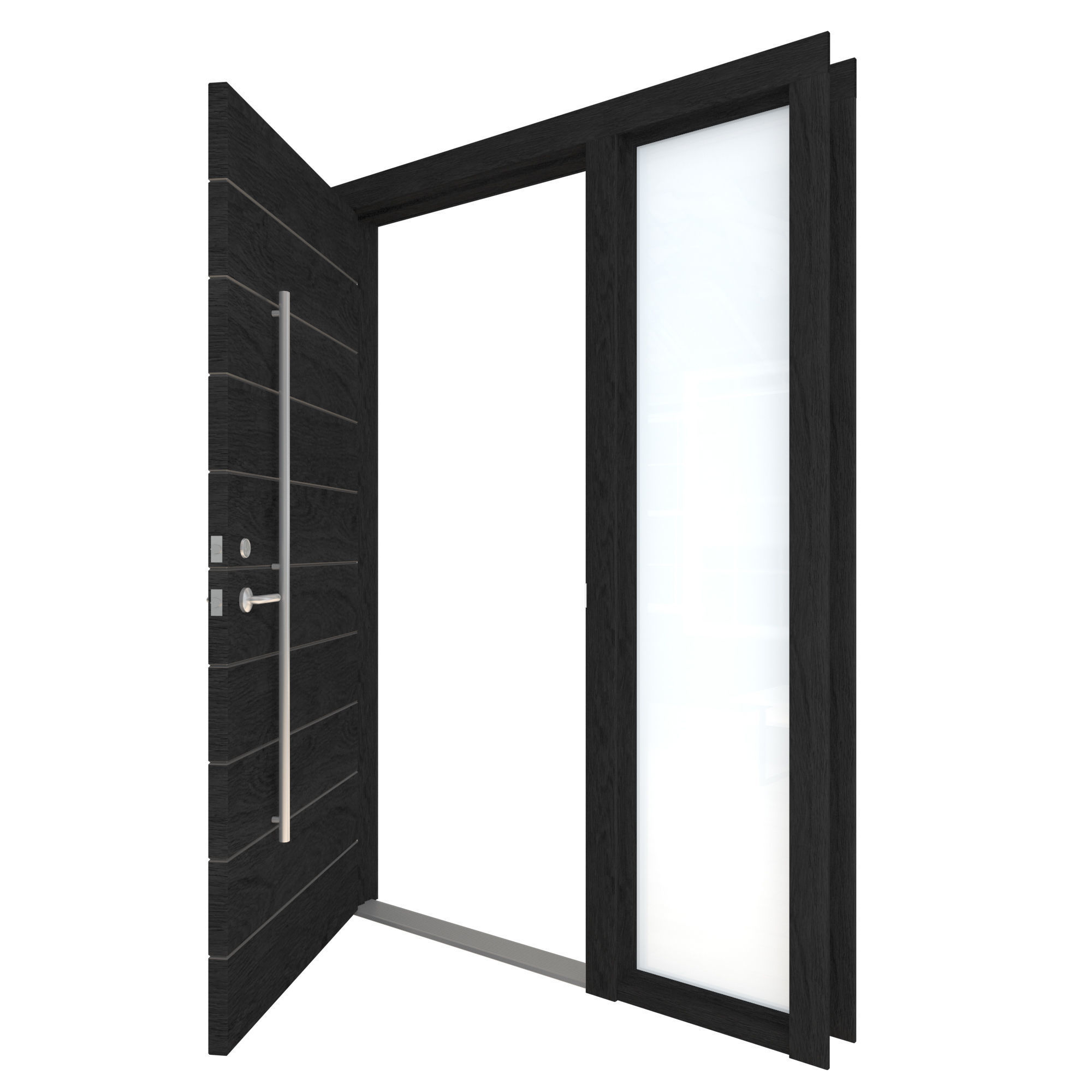 Door Collection-001 Black 3D model_30