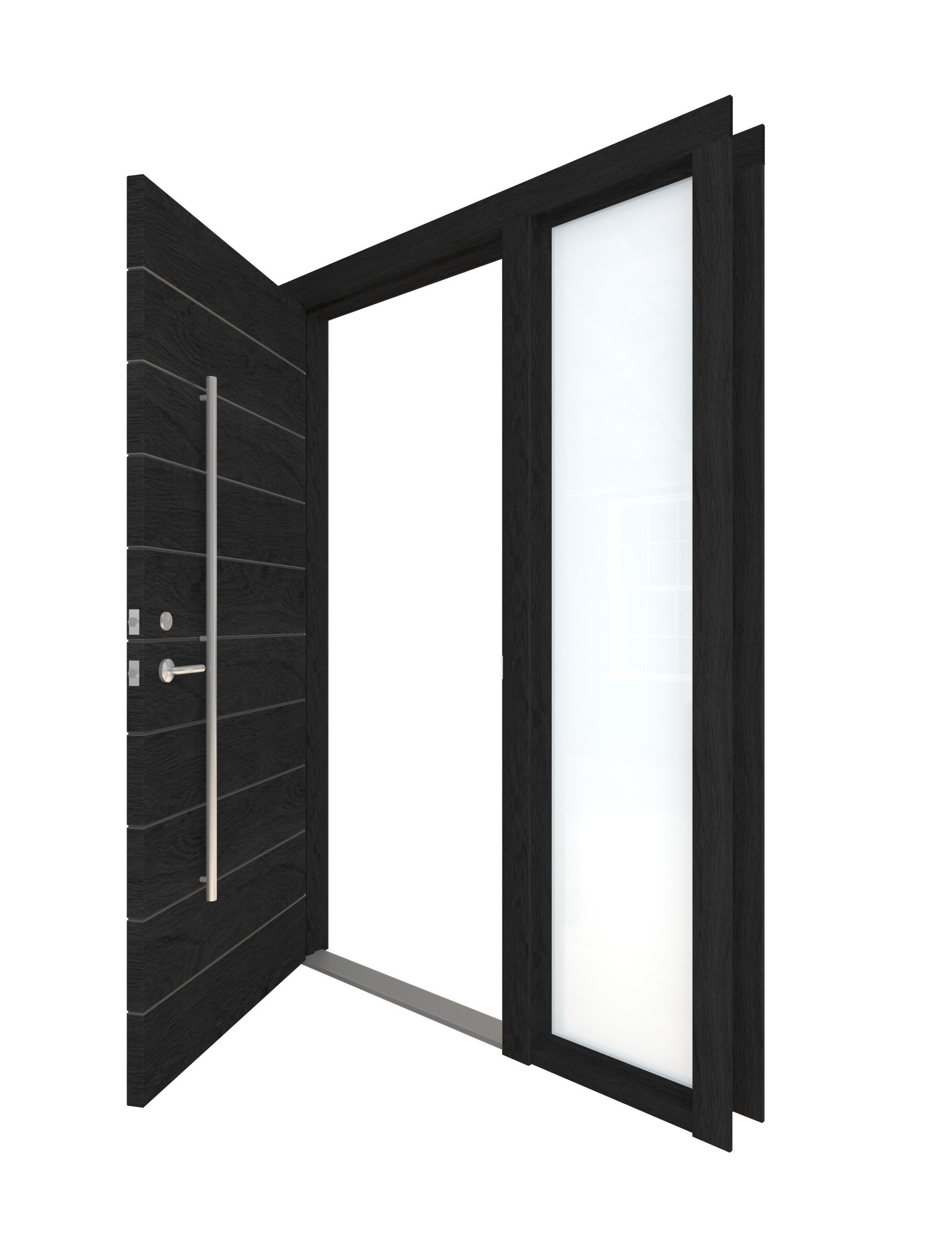 Door Collection-001 Black 3D model_22