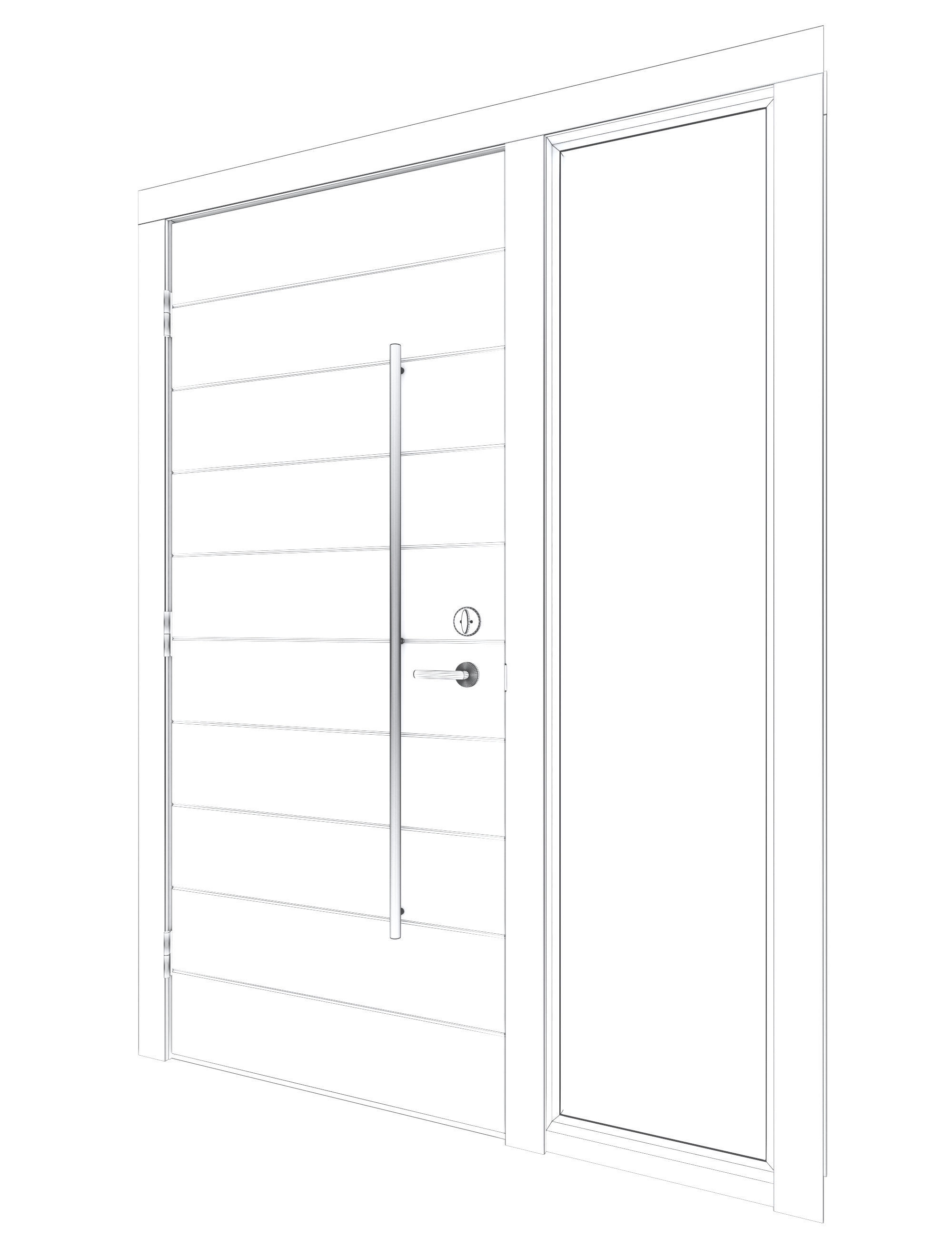 Door Collection-001 Black 3D model_24
