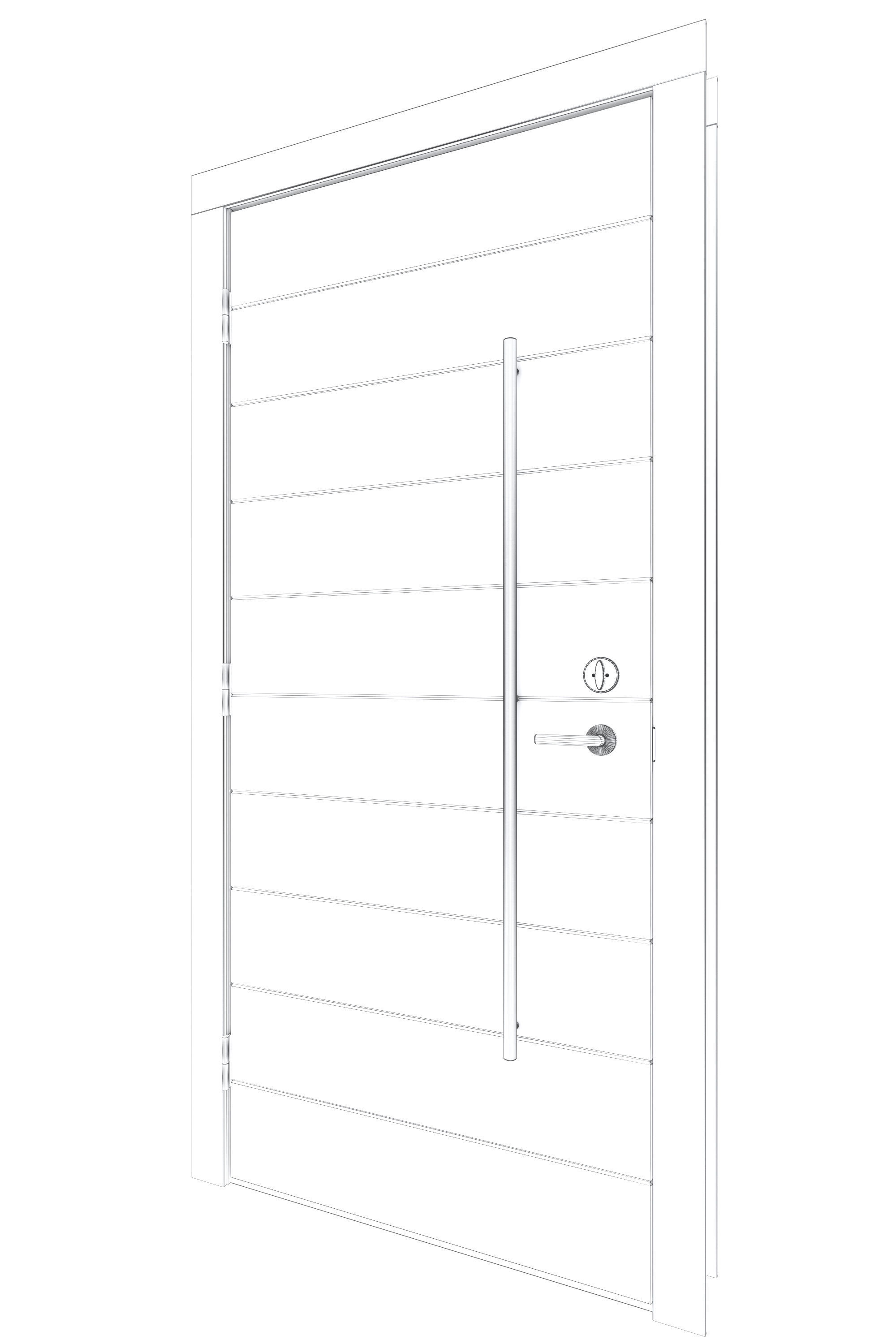 Door Collection-001 Black 3D model_8