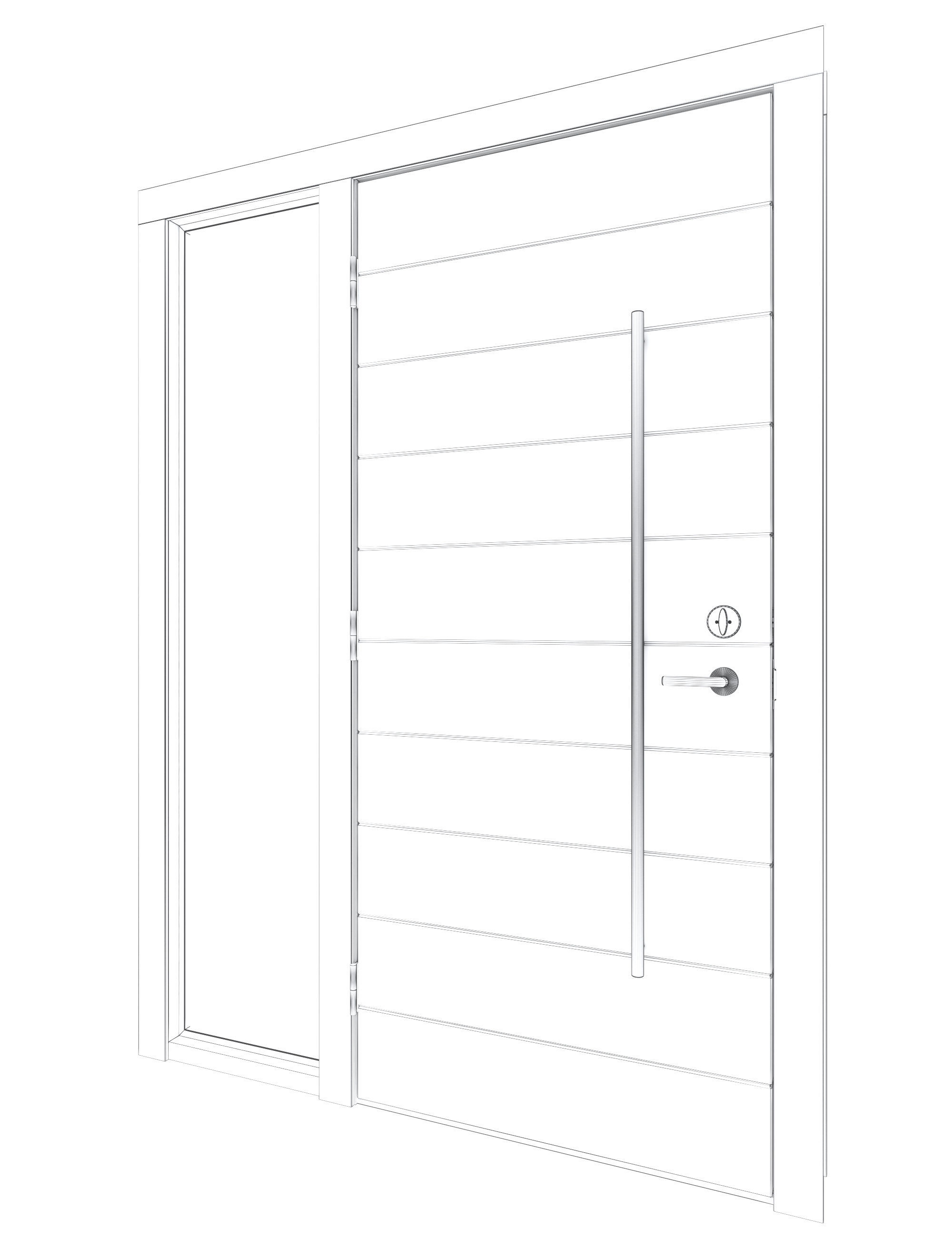 Door Collection-001 Black 3D model_16