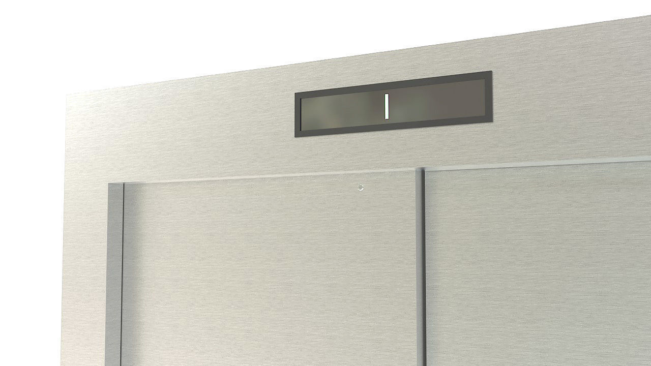 Stainless steel elevator door 3D model_6