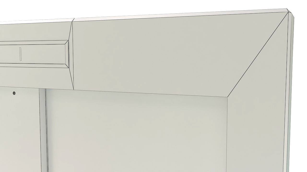 Stainless steel elevator door 3D model_11