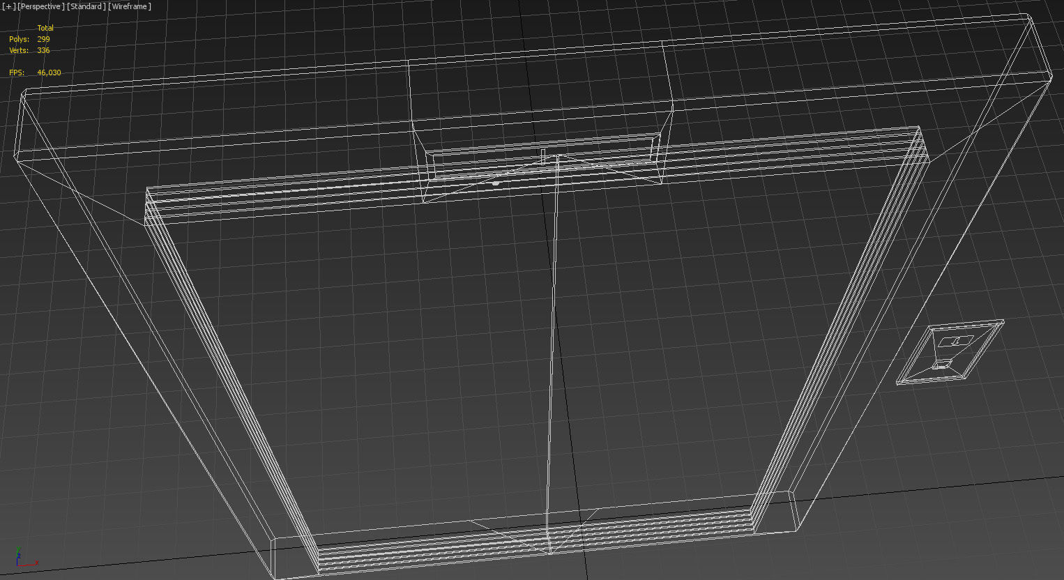 Stainless steel elevator door 3D model_21