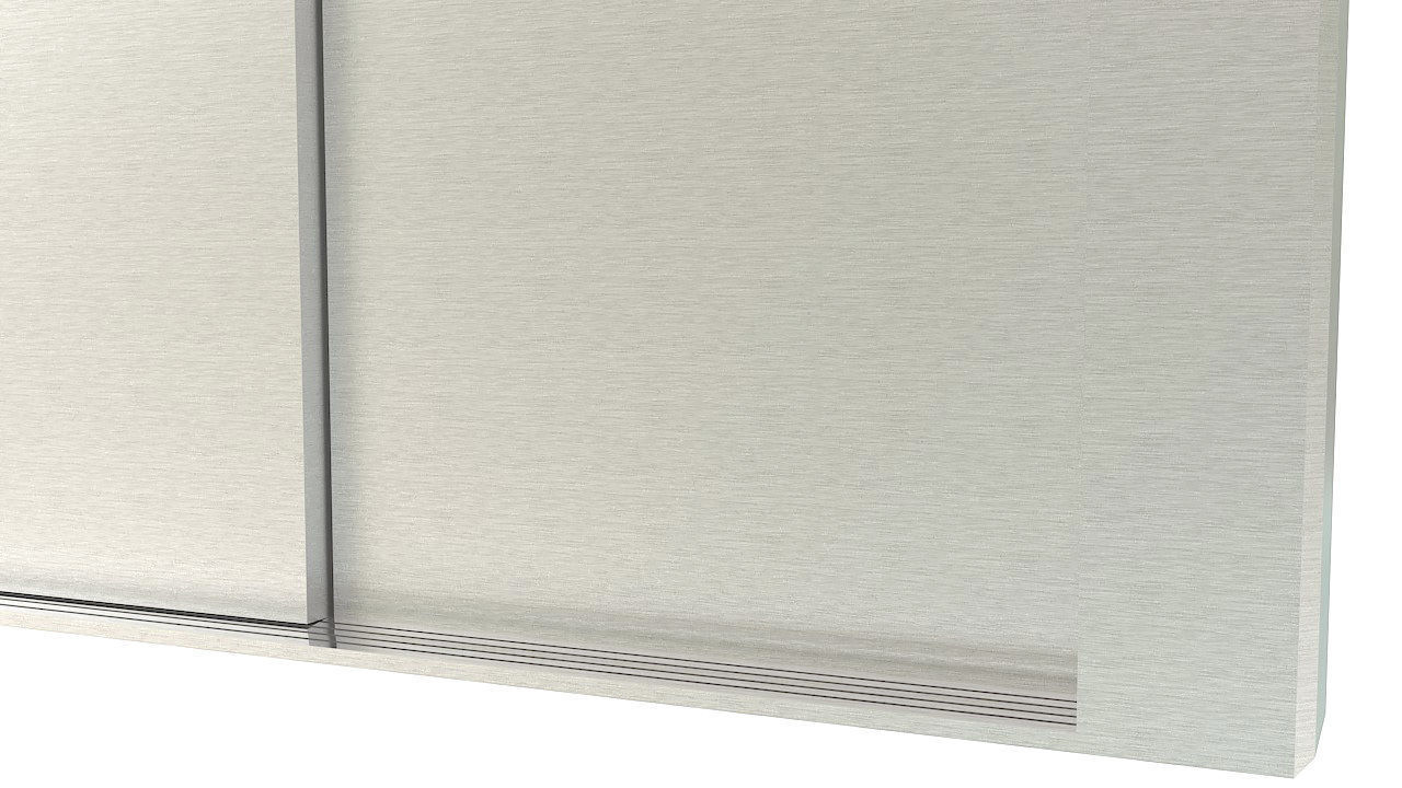 Stainless steel elevator door 3D model_9